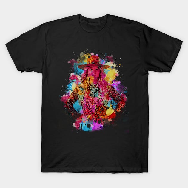 Lainey Wilson - Watercolor Illustration T-Shirt by Punyaomyule